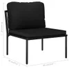 vidaXL 6-tlg. Garten-Lounge-Set mit Auflagen Schwarz PVC Produktbild-Vorschau 8