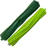 Two vacuum cleaner brush rolls, one dark green and one light green, are shown diagonally against a white background. Voir les images du produit