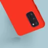 Close-up of the back of a red smartphone case, showing the camera module. Produktbild-Vorschau