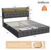 Letto imbottito INONEFT 160x200 cm con LED e porta USB di Anteprima dell’immagine prodotto 5
