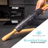 Intirilife mattarello in marmo con vassoio nero - 46,5 cm - Anteprima dell’immagine prodotto 2