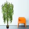 Salice Pianta Albero Artificiale Plastica 180cm con Legno Anteprima dell’immagine prodotto 5