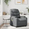 Massagesessel Relaxsessel Grau Kunstleder Produktbild-Vorschau 2