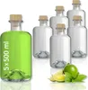 5 Glasflaschen 500 ml leer zum selbst Befüllen mit Korken Produktbild-Vorschau 1