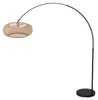 Stojací lampa - černá - Flair - bambus kov - oblouková Náhled obrázku produktu 2