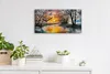 Leinwand Uhr Küche Wohnzimmer Bild 60x30 Wand Bild Wald Produktbild-Vorschau 3