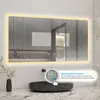 LED Spiegel mit Uhr 140×80cm 3 Lichfarbe dimmbar Memory Produktbild-Vorschau 3
