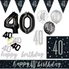 40. Geburtstag Partyset Deko schwarz silber Party Produktbild-Vorschau 1