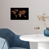 MuchoWow® Poster Weltkarte - Rot - Gold 30x20 cm - Plakate Produktbild-Vorschau 5