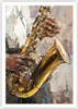 Poster - Poster ohne Rahmen - Saxophon Öl Musiker - 70x100 Produktbild-Vorschau 1