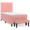 Boxspringbett mit Matratze Rosa 80x200 cm Samt Produktbild-Vorschau 1
