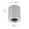 Sweet LED Aufbaustrahler gebürstet Aufbauspot GU10 7W Produktbild-Vorschau 2