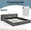 Sweiko Doppelbett 140×200cm, Chenillestoff, komfortable Produktbild-Vorschau 7