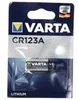 A Varta CR123A Lithium battery is shown in its retail packaging. Produktbild-Vorschau