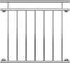 MONZANA® Balcone Francese in Acciaio Inox 90x100cm 7 Barre Anteprima dell’immagine prodotto 3