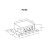 A technical drawing of an electronic component with dimensions. Produktbild-Vorschau