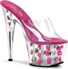 ADORE-701FL Damen Slipper von Pleaser, Transparent Pink , Produktbild-Vorschau 1