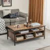 A living room scene with a couch and coffee table. Voir les images du produit
