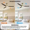 Ventilateur de plafond Parrot Uncle de 142 cm en laiton Voir les images du produit 3