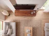 FineBuy Mobile basso sospeso in legno massello di sheesham Anteprima dell’immagine prodotto 4