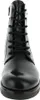 A front view of a black lace-up boot. Produktbild-Vorschau