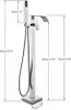 Rubinetto da bagno freestanding Ari con doccetta, beccuccio Anteprima dell’immagine prodotto 13