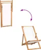 vidaXL Liegestuhl Teak 56x105x96 cm Creme Produktbild-Vorschau 7