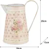 Déco pot en métal motif fleurs vase à fleurs en métal avec Voir les images du produit 2