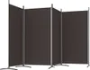 vidaXL 4 ks Paraván hnedý 346x180 cm Látka Náhľad obrázku produktu 5