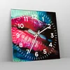 Wanduhr - Quadrat - Glasuhr - Lippen Gesicht Frau - 30x30cm Produktbild-Vorschau 4