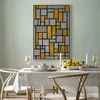 Italienischer Leinwand Leinwandbild - Composition with grid Produktbild-Vorschau 6