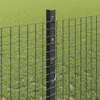 vidaXL Geschweißter Drahtzaun mit Pfosten 10 x 1,2 m Grau Produktbild-Vorschau 4