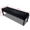 vidaXL Banc Tissu de velours noir avec boutons de cristal Voir les images du produit 5