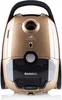 A front view of a gold and black vacuum cleaner against a white background. Náhled obrázku produktu