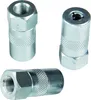 Three metal adapters for a grease gun are displayed against a white background. Produktbild-Vorschau