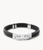 Schwarzes Leather Essentials Armband für Herren von Fossil Produktbild-Vorschau 6