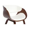 Miliboo - Design-Stuhl Weiß und dunkles Holz Nussbaum BENT Produktbild-Vorschau 6