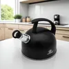 Czajnik 1.5L Stalowy Nierdzewny Czarny Matowy z Gwizdkiem Podgląd zdjęcia produktu 2