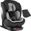 A black and gray child car seat with a separate black wedge accessory. Náhled obrázku produktu