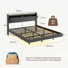 BEALIFE Polsterbett 160x200 cm mit USB-Ladung, LED-Licht & Produktbild-Vorschau 4