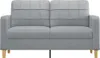 vidaXL 2-Sitzer-Sofa Hellgrau 140 cm Stoff Produktbild-Vorschau 3