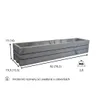Masívny drevený kvetináč – sivý, 80 cm Náhľad obrázku produktu 3