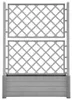 vidaXL Pflanzkübel mit Spalier 100x43x142 cm PP Steingrau Produktbild-Vorschau 4