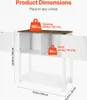 A diagram showing the dimensions and weight capacity of a coffee bar cabinet. Produktbild-Vorschau