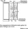 A diagram showing installation dimensions for a built-in refrigerator-freezer combination. Produktbild-Vorschau