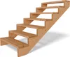 Terrassentreppe aus Lärche Treppe Stufen Wangentreppe Produktbild-Vorschau 1