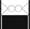 A black room divider with a decorative top section. Produktbild-Vorschau