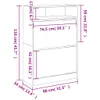 Schuhschrank mit 2 Klappen Betongrau 80x34x116 cm Produktbild-Vorschau 10