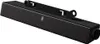 A black soundbar with a mounting bracket is shown against a white background. Produktbild-Vorschau