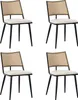 Four identical dining chairs arranged in a 2x2 grid against a white background. Podgląd zdjęcia produktu